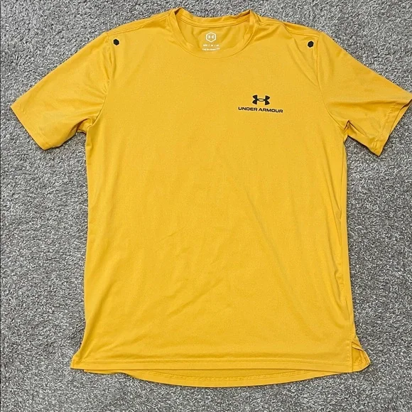 Men’s Under Armour Gold Yellow Short Sleeve Tee - Picture 1 of 4